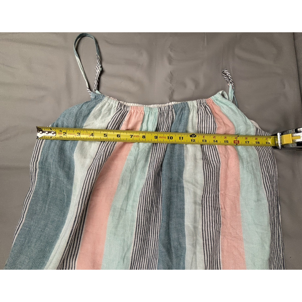 Rails Adora Dress Womens XL Highland Stripe Linen Blend Spaghetti Strap Midi - Picture 10 of 16